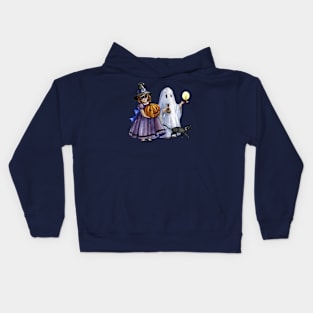 Halloween ghost & princess Kids Hoodie